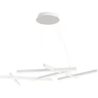 Maytoni Moderne Pendelleuchte Line 6xLED incl. in Weiß aus Aluminium 79 W für Küche, Schlafzimmer, Wohnzimmer, Esszimmer, Lobby