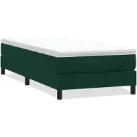 vidaXL Boxspringbett ohne Matratze Dunkelgrün 80x220 cm Samt