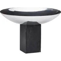 Gejst Sapoto Schale, schwarz/silber, Ø 22 cm, Alu, Marmor - , Sapoto, Schwarz, für Küche, Aluminium, Design