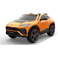 Es-toys Elektro Kinderauto "Lamborghini Urus ST-X" - lizenziert - 12V Akku, 4 Motoren- 2,4Ghz Fernsteuerung, MP3, Ledersitz+EVA -Orange