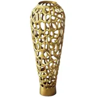KADIMA DESIGN BODENVASE ASTLUX, Aluminium, handgefertigt, Gold, Ø 31 x 85 cm