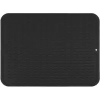 Krumble QUVIO Abtropfmatte - Abtropfgestelle - Geschirrspülen - Spülmaschine - Rutschfest - Haushalt - Silikon - 40 x 30 cm - Schwarz