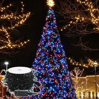 JOIEYOU 50m LED Lichterkette 500LEDs Lichtervorhang mit 8 Leuchtmodi Lichterketten Innen IP44 Weihnachtsbeleuchtung für Weihnachtsdeko Hochzeit Party, Bunt