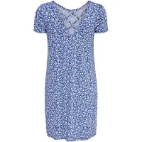 ONLY Minikleid "ONLBERA BACK LACE UP S/S DRESS JRS NOOS" Viskosemischung, regular fit, Rundhals