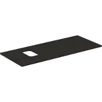 Ideal standard i.life B Waschtischplatte, mit Ausschnitt reversibel, kombinierbar mit einem Schale, 1202x507x18mm, T5457NV, Farbe: Carbongrau