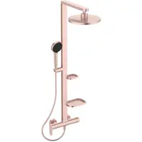 Ideal standard Alu+ Duschsystem mit Einhebel-Brausearmatur Aufputz, BD584RO, Farbe: Rose