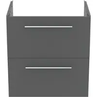 Ideal standard i.life A Möbelwaschtischunterschrank, 2 Auszüge, 600x440x630mm, T5255NG, Farbe: Quarzgrau