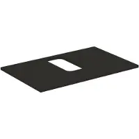 Ideal standard i.life B Waschtischplatte, mit Ausschnitt, kombinierbar mit einem Waschtisch, 802x507x18mm, T5414NV, Farbe: Carbongrau