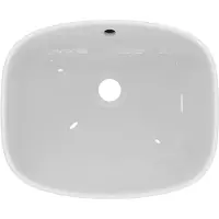 Ideal standard i.life B Waschtisch-Schale, ohne Hahnloch, mit Überlauf, 450x370mm, T5092MA, Farbe: Weiß mit Ideal Plus