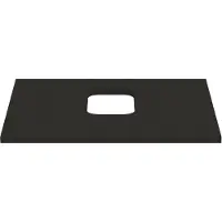 Ideal standard i.life B Waschtischplatte, mit Ausschnitt, kombinierbar mit einem Schale, 602x507x18mm, T5409NV, Farbe: Carbongrau