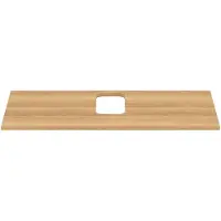 Ideal standard i.life B Waschtischplatte, mit Ausschnitt, kombinierbar mit einem Waschtisch, 1002x507x18mm, T5415NX, Farbe: Eiche Natur