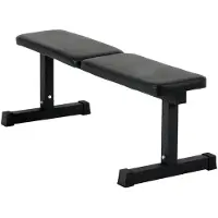 Selius Trainingsbank, flache Ausführung - Kunstleder, schwarz - Belastbarkeit: 170 kg - Abmessungen: 119,5 x 43 x 46,5 cm