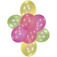 Amscan 10  Luftballons neon farbsortiert