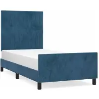 vidaXL Bettgestell ohne Matratze Dunkelblau 80x200 cm Samt