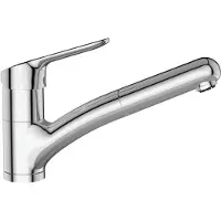Ideal standard Ceraflex Küchenarmatur, Niederdruck, BlueStart, Ausladung 211mm, schwenkbar, hermit ausziehbarer Handbrause, chrom, BC144AA