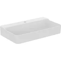 Ideal standard Conca Waschtisch, 1 Hahnloch, ohne Überlauf, geschliffen, 800x450x145 mm, T3829MA, Farbe: Weiß mit Ideal Plus