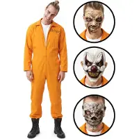Maskworld Häftling Clown - Karneval Faschingskostüm Herren