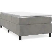 vidaXL Boxspringbettgestell Hellgrau 100x200 cm Samt