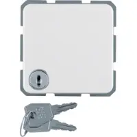 Hager WWS1115PW Steckdose SCHUKO mit Klappdeckel und Schloss WG Up IP44, polarweiß glänzend
