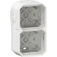 Legrand 069690L Plexo New 2-fach Gehäuse horizontal und vertikal in der Farbe: Ultraweiß