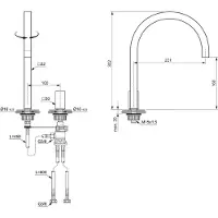 Ideal standard A7831A5 Waschtischarmatur hoher Auslauf Solos