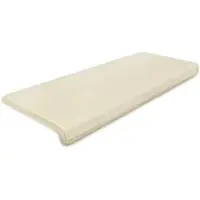 Böttcher-AG Stufenmatte Uni Velours, hellbeige, selbstklebend, Teppich, 65 x 24 x 4 cm, mit Kunststoffwinkel, rechteckig