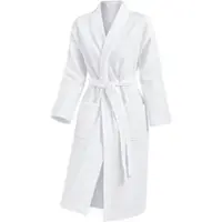 Zöllner Bademantel Tokyo, mit Gürtel, weiß, für Herren & Damen, aus 100 % Baumwolle 200 g/m2, Größe XL