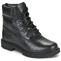 Timberland Damen Premium 6 Inch Schnürboots Black Full Grain-Schuhgröße 39