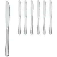 Gräwe Tafelmesser Berlin, Wellenschliff, 22 cm, Edelstahl 18/0, silber poliert, 6 Stück
