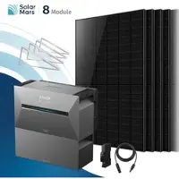 SolarMars Balkonkraftwerk 4000 Watt mit Speicher Anker SOLIX Solarbank 3 E2700 Pro mit 8x500Wp Solarmodule und MC4 Solarkabel Set - 4000Wp ‚Äì 8 Module / 1x BP2700 / Garten