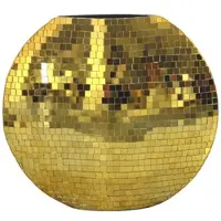 KADIMA DESIGN TISCHVASE BERLENGA, Eisen, handgefertigt, Gold, 40 x 10 x 35 cm