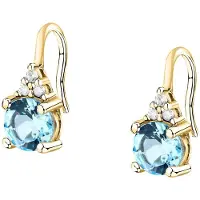Morellato - Gold-plated dangling earrings with cubic zirconia Tesori SAIW307