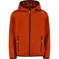 CMP Jungen Fleece Jacke Fix Hood 3H60844-09CZ 92 - Brick-Nero - 92