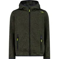 CMP - Boy's Jacket Fix Hood Jacquard Knitted - Fleecejacke Gr 92 oliv