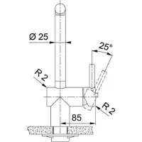 Franke Handbrausearmatur aus kupfer 910897SBVL