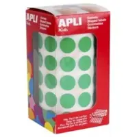 APLI 2832 runde Aufkleber, Durchm. 15 mm, auf Rolle, in der Farbe Grün