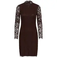 Saint tropez Midikleid SAINT TROPEZ "Damen Kleid GannaSZ", Damen, Gr. L, N-Gr, braun (chocolate plum), Obermaterial: 40% Baumwolle CO. 30% Polyamid PA. 30% Viskose CV., Kleider Midikleid