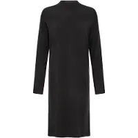 Fransa Midikleid "Damen Casual FRMARY", Damen, Gr. L, N-Gr, blau (meteorite), Obermaterial: 80% Viskose CV. 20% Nylon NY., Kleider Midikleid