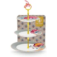 Pip studio Tortenplatte Home Tortenständer 3/Lagig Blooming Tales Fantasy Blue