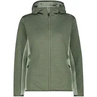 CMP - Women's Striped Jacquard Jacket Fix Hood - Fleecejacke Gr 38 oliv