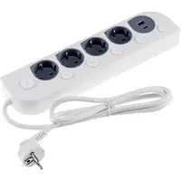 Chilitec 4-fach Steckdosenleiste mit Schalter USB-A / C Einzelschaltung 1,5m Kabel