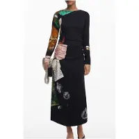 Desigual Kleid für den Alltag Fiona 25WWVW08 Schwarz Slim Fit