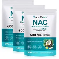 P-Beauty NAC N-Acetyl L-Cysteine Aminosäure Softgels Hochdosiert Immunsystem Detox Vegan 3x 300 Softgels
