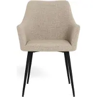 Ebuy24 HOMLA ELVAR Stuhl in Stoff beige 59x59x85 cm