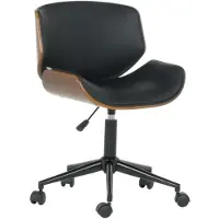 Carmen 6409 Chefsessel mit Kunstleder – Nussbaum/Schwarz