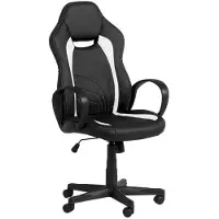 Carmen 7525 Gaming-Stuhl mit Kunstleder – Schwarz/Weiß