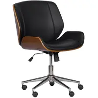 Carmen 6405 Chefsessel mit Kunstleder – Nussbaum/Schwarz