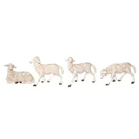 Euromarchi Schaf 4 Stück Weihnachten (wit)