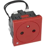 Legrand 278126L Mosaic Steckdose F/B Std antibakt beleuchtet erhöhter Berührungsschutz Farbe:Rot
