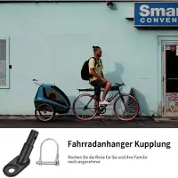 Markenlos Universelle Fahrradkupplung für Fahrradanhänger mit Sicherheitsstift